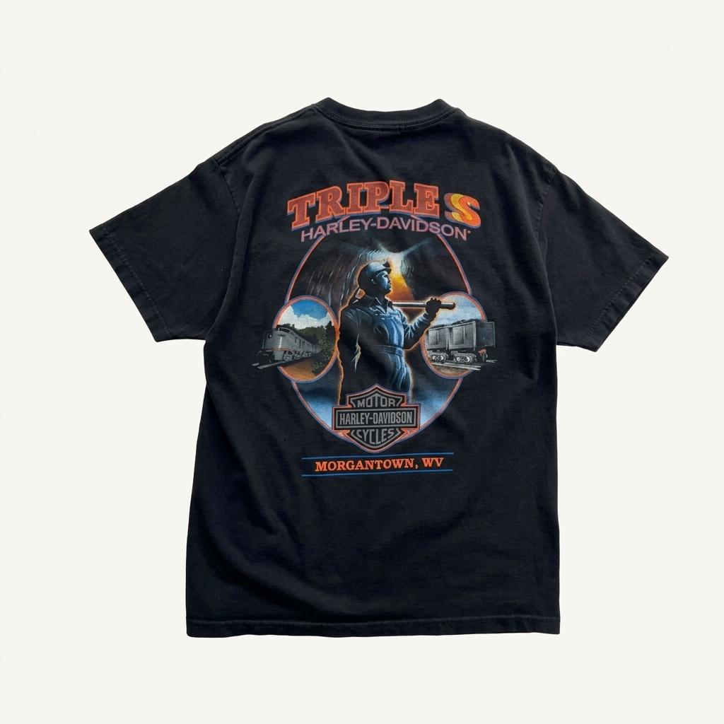 [100] Harley Davidson 'Triple' T Shirt 1