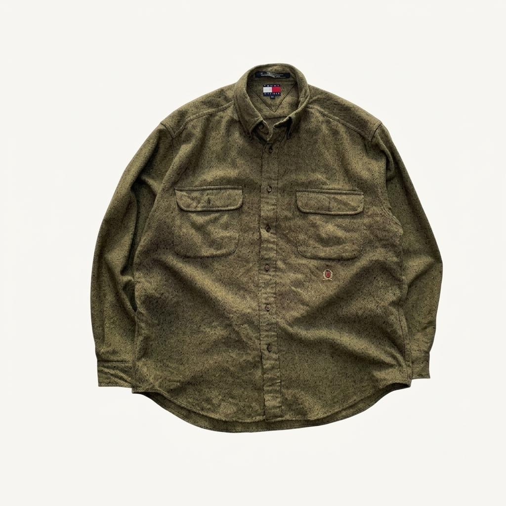 [105] 90's Tommy Hilfiger Wool Shirt 1