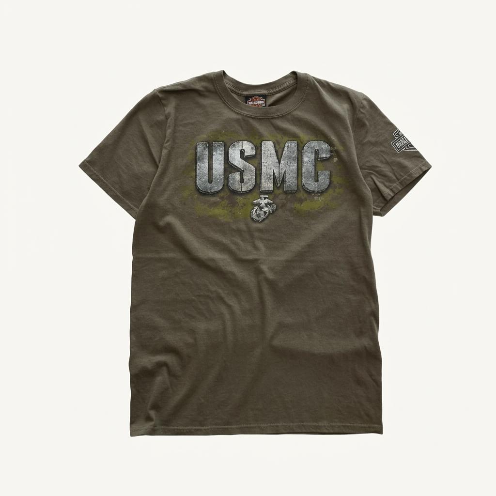 [95] Harley Davidson 'USMC' T Shirt 1