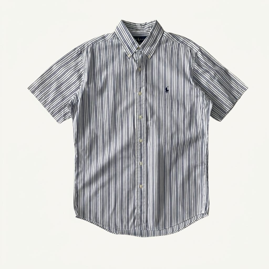 [100] Polo Ralph Lauren 1/2 Stripe Shirt 1