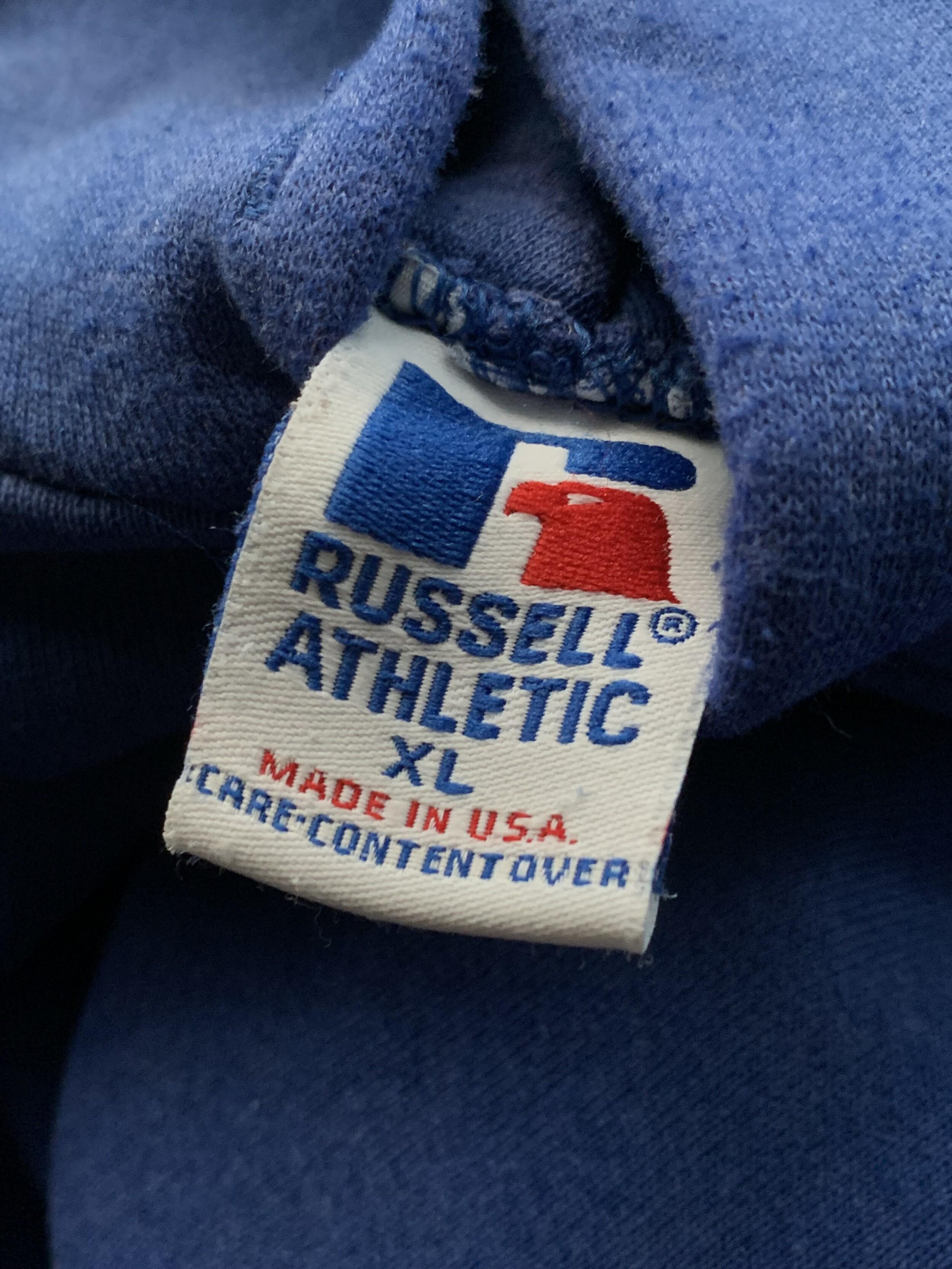 1990s RUSSELL ATHLETIC Tubular Sweat Hoodie (Blue) 6