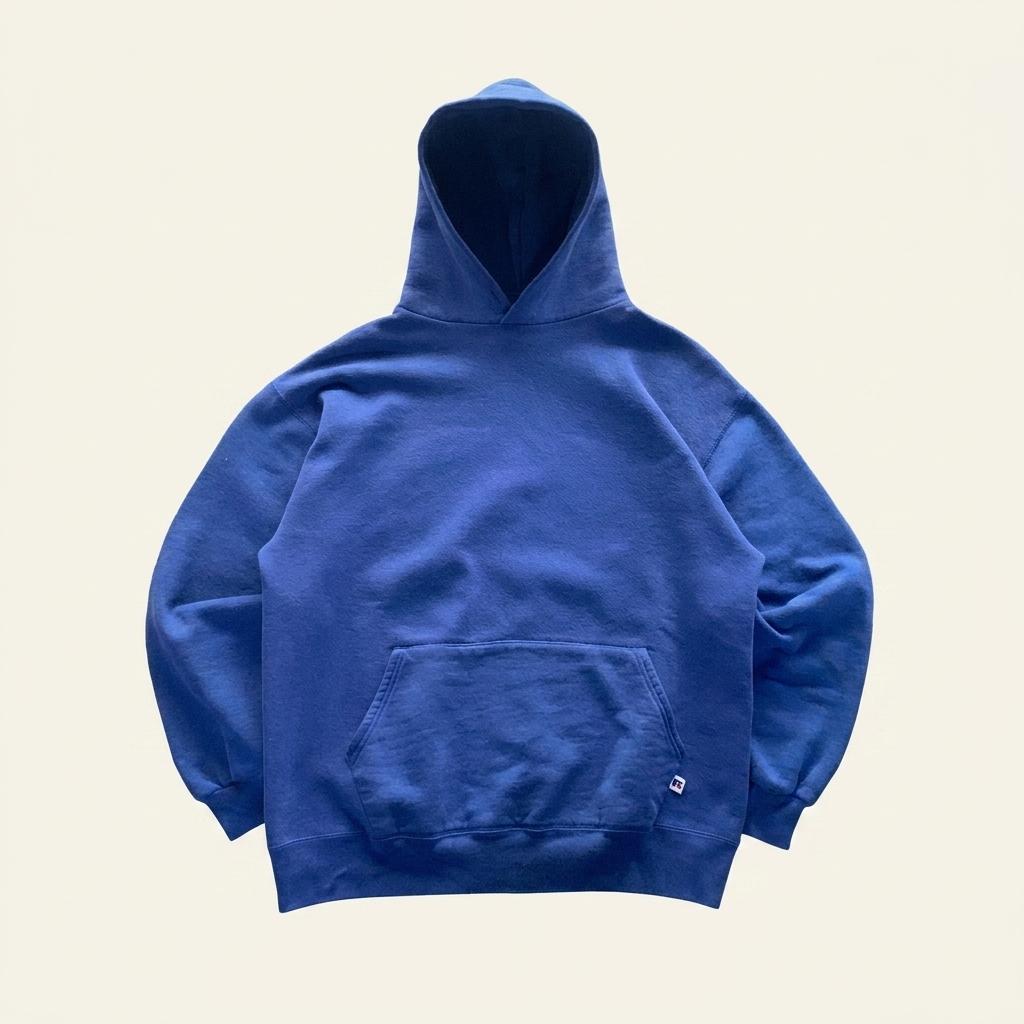 1990s RUSSELL ATHLETIC Tubular Sweat Hoodie (Blue) 1