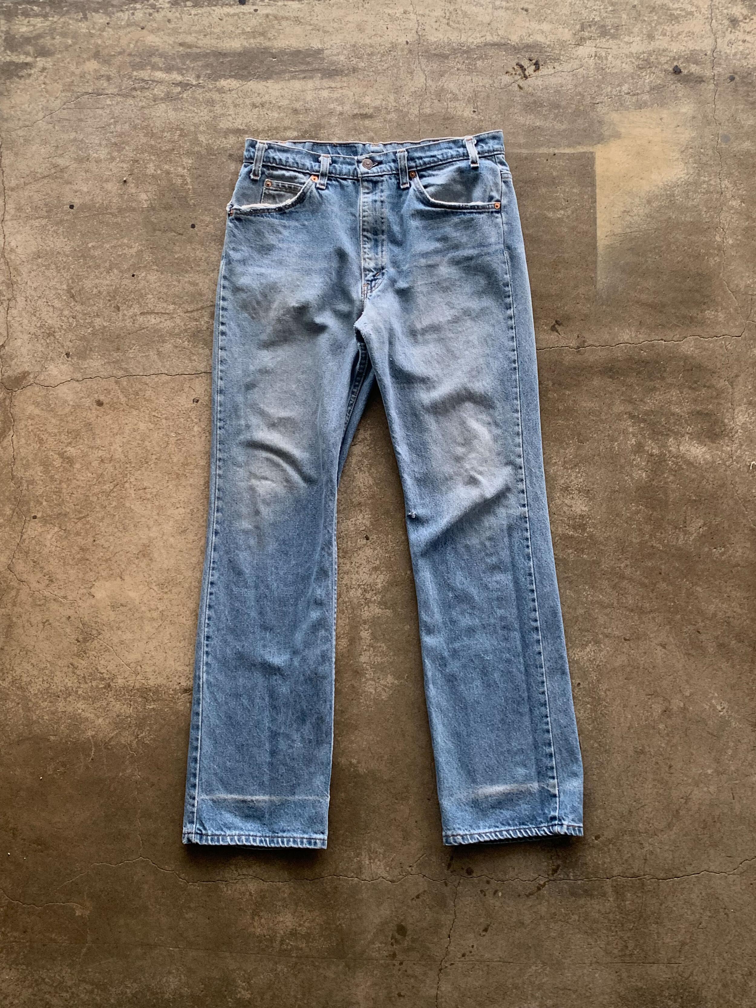 1990s Levi's 517 OrangeTab Denim Jeans (34X32) 4
