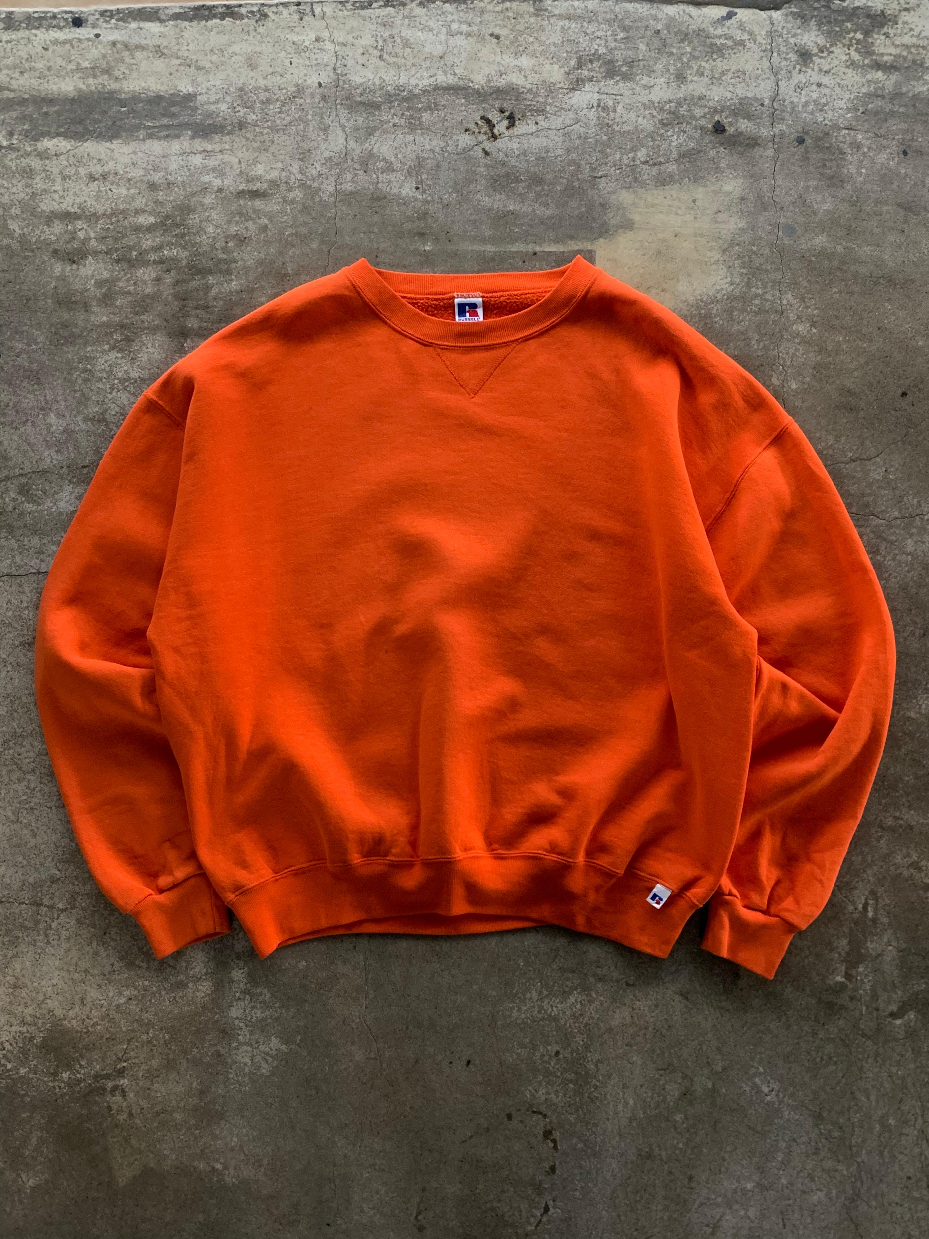 1990s RUSSELL ATHLETIC Tubular Sweatshirt (Orange) 3