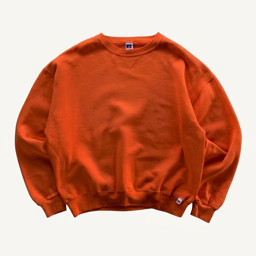 1990s RUSSELL ATHLETIC Tubular Sweatshirt (Orange) 1