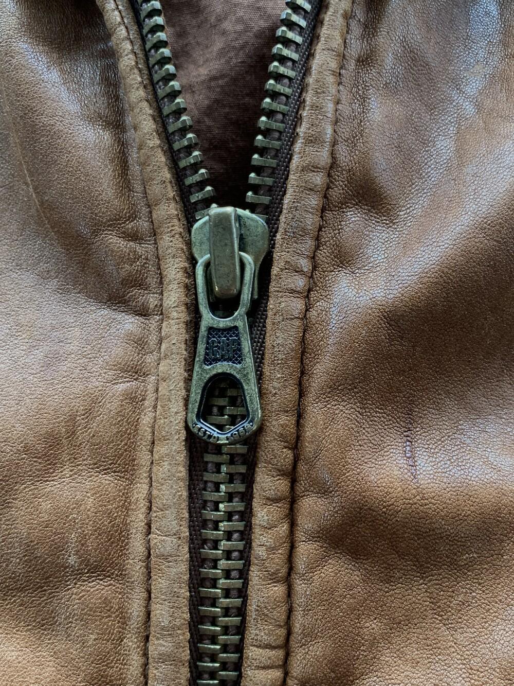 2008 GAP Leather Harrington Jacket 11