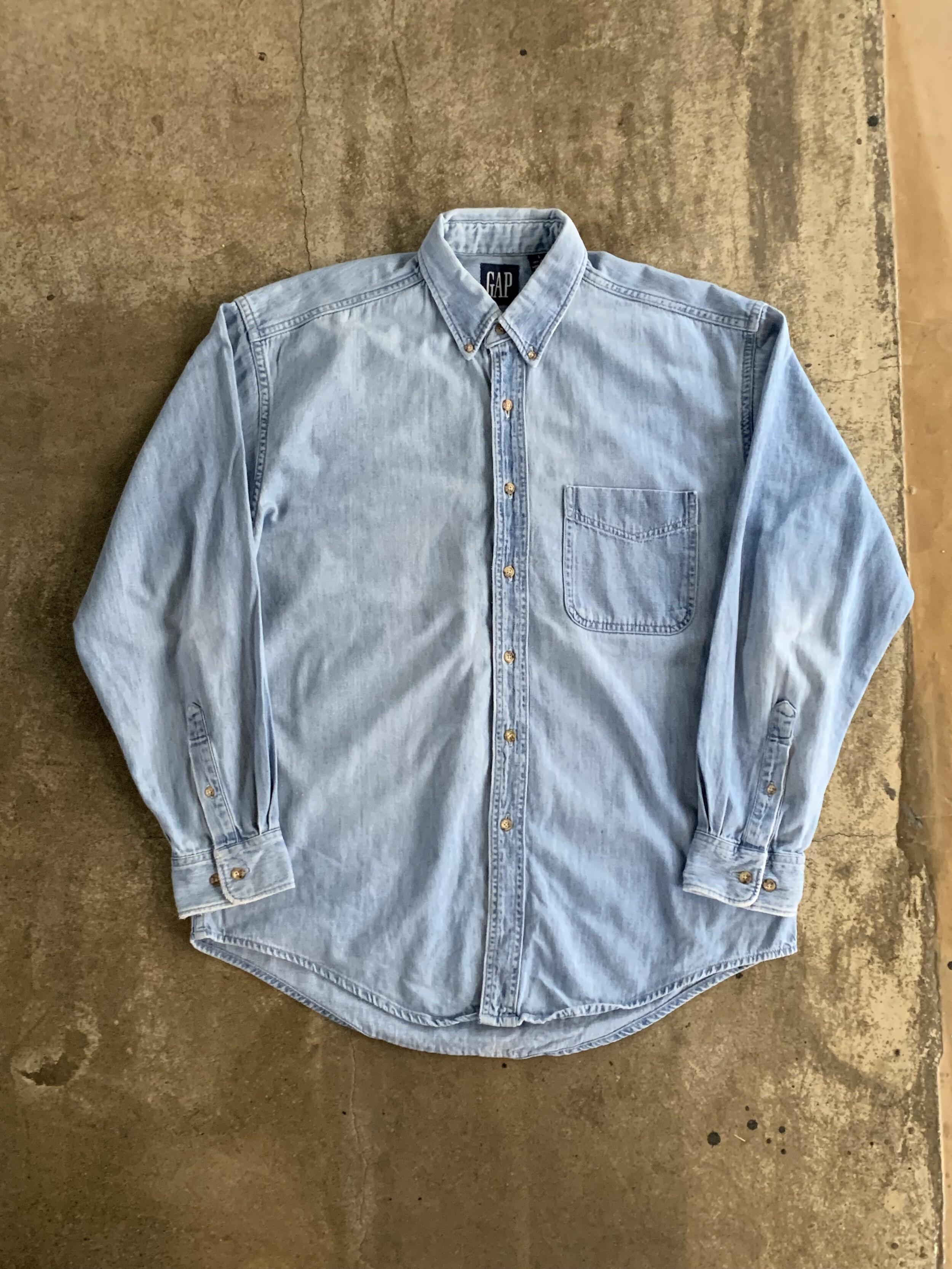OLD GAP Denim Button Down Shirt 4