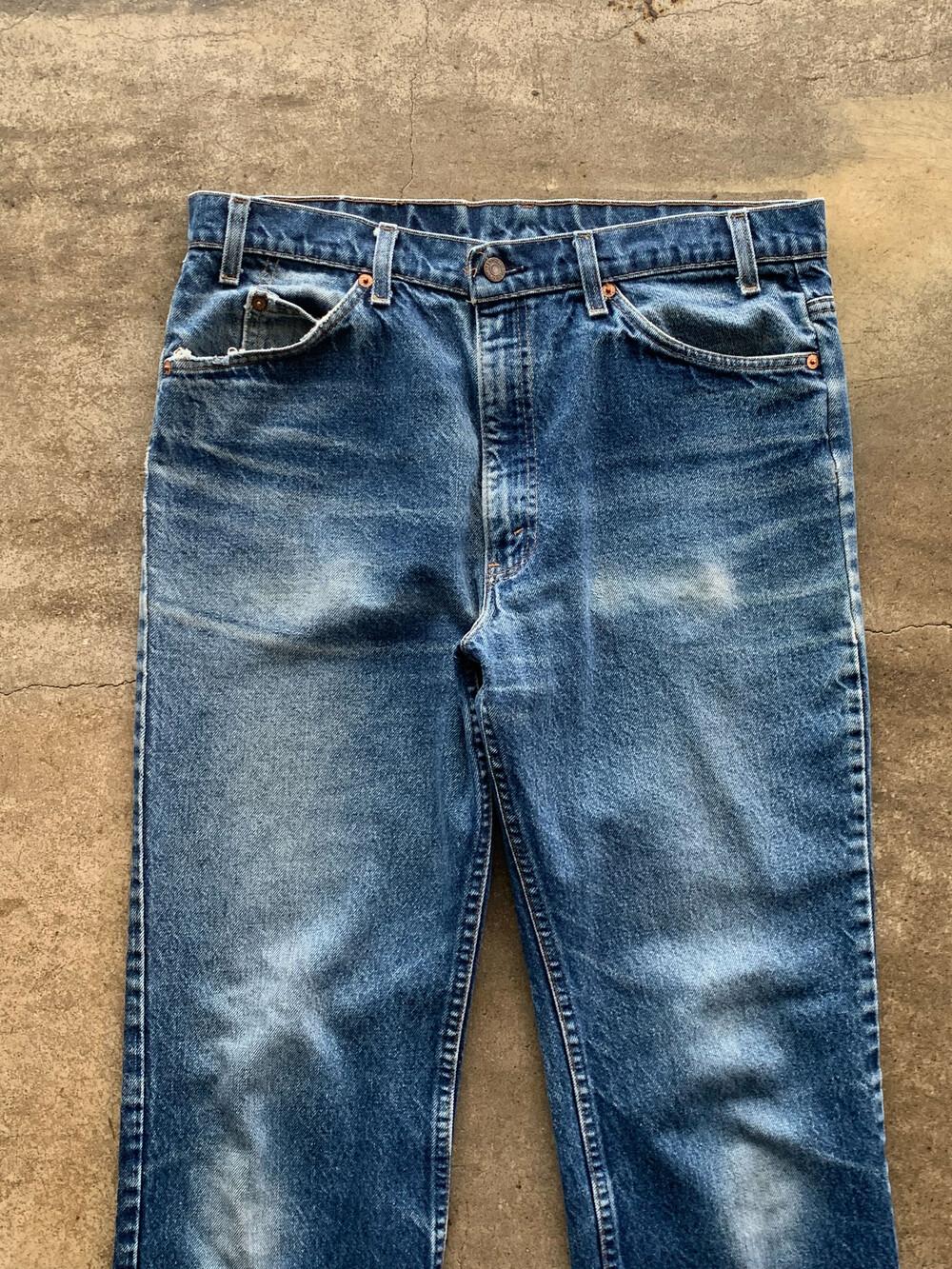 1980s Levi's 517 OrangeTab Denim Jeans (36X33) 9