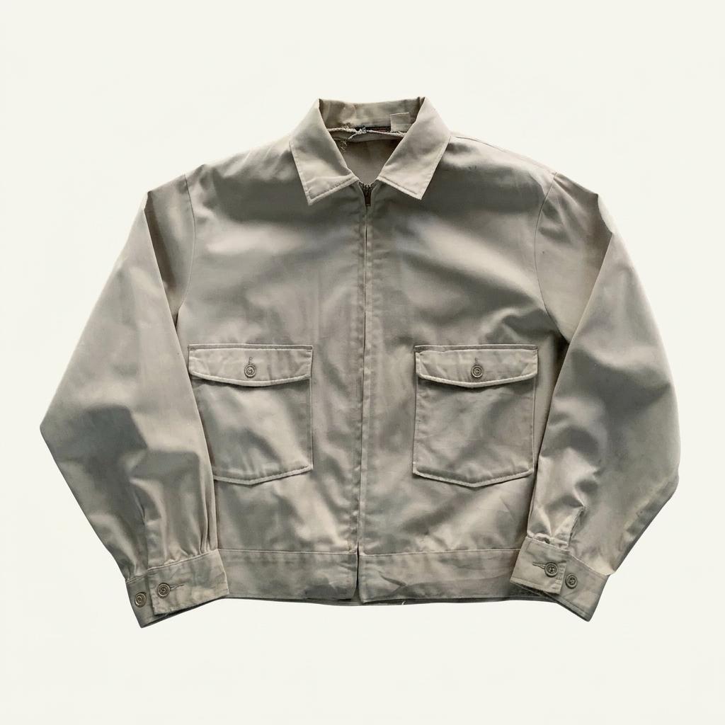 1970s Lee Chetopa Twill Work Jacket (Khaki) 1