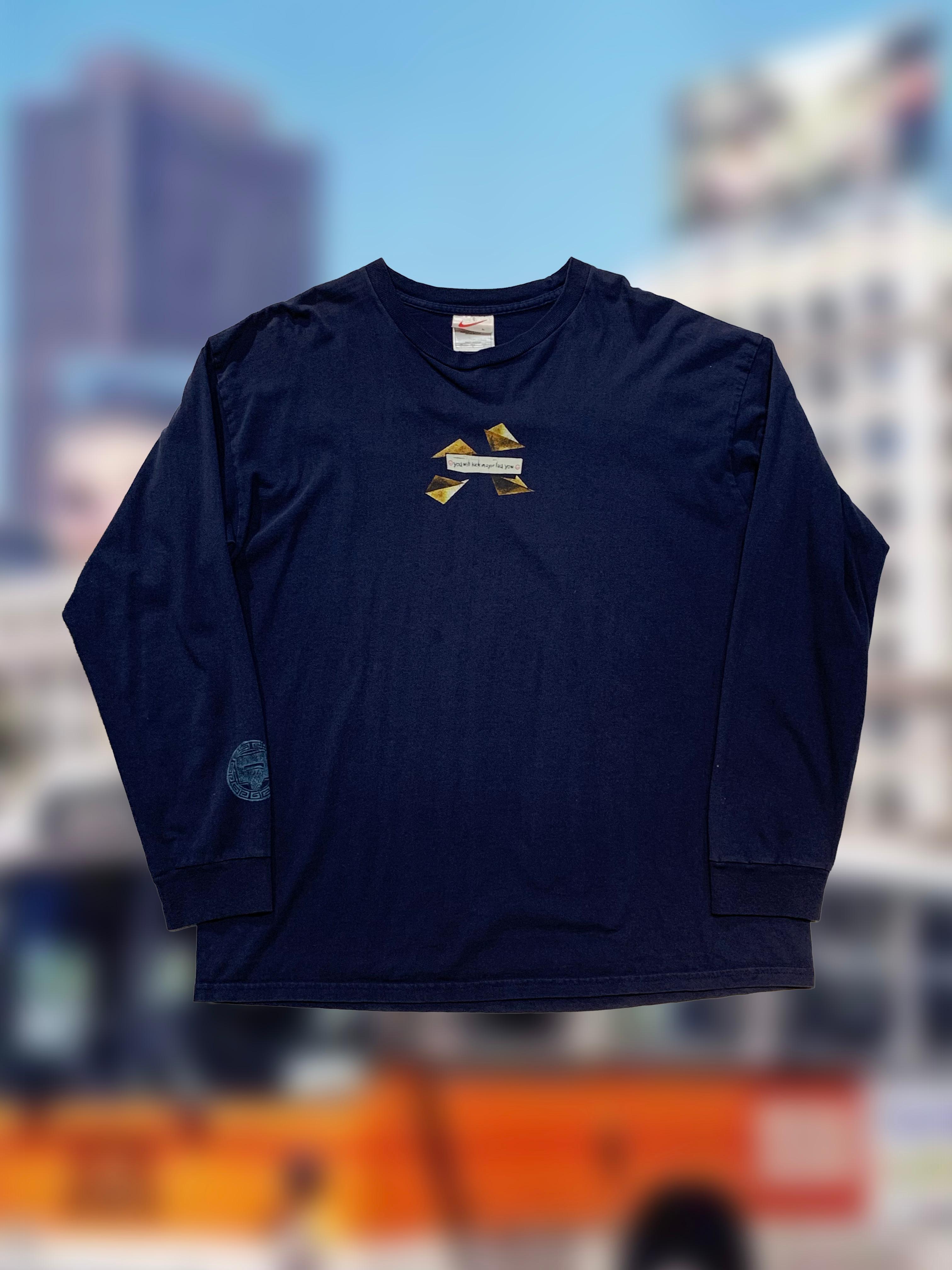 1990s NIKE Double Side Oriental Printed L/S 3