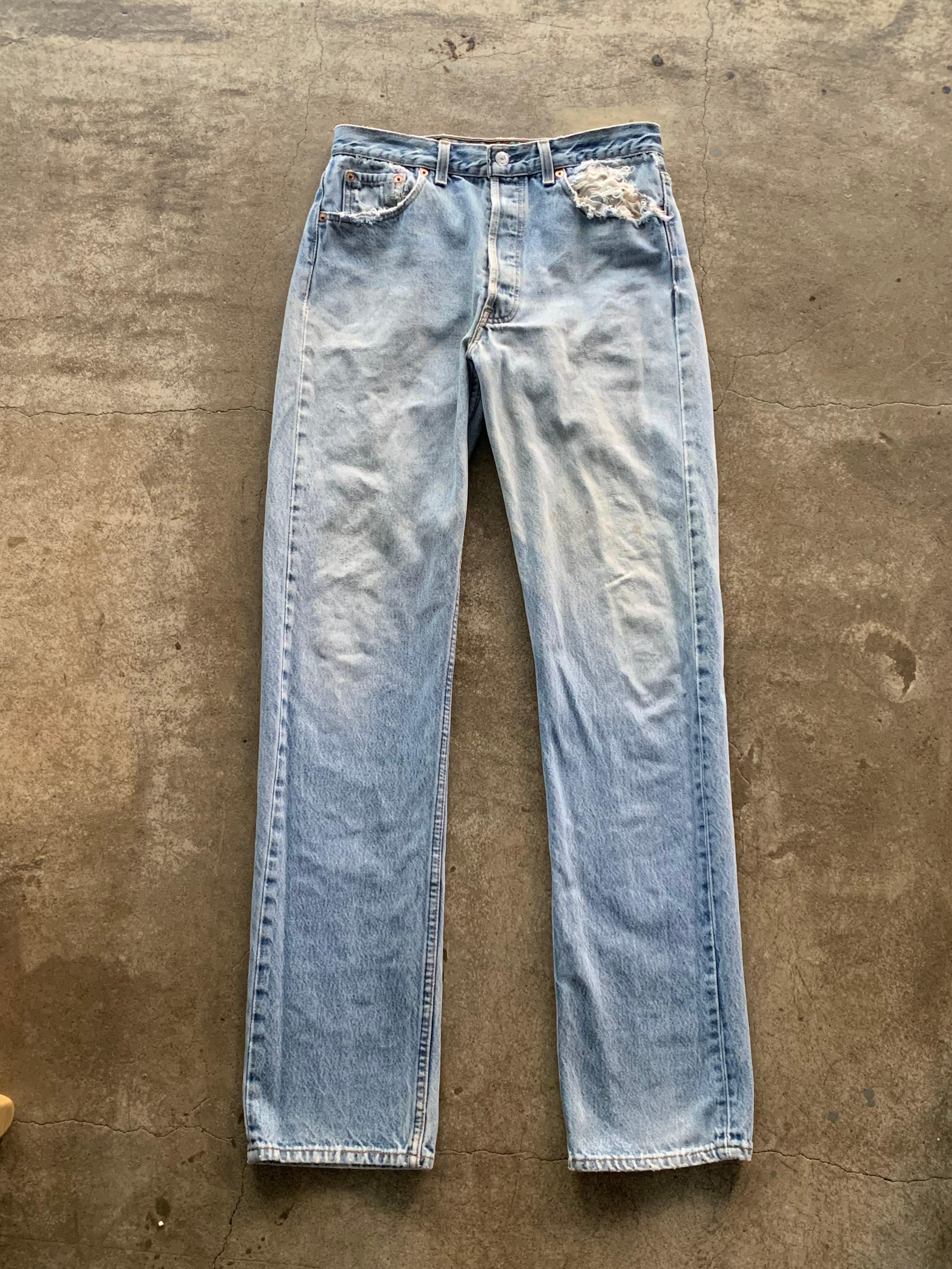 1990s Levi's 501 Distressed Denim Jeans (33x36) 3