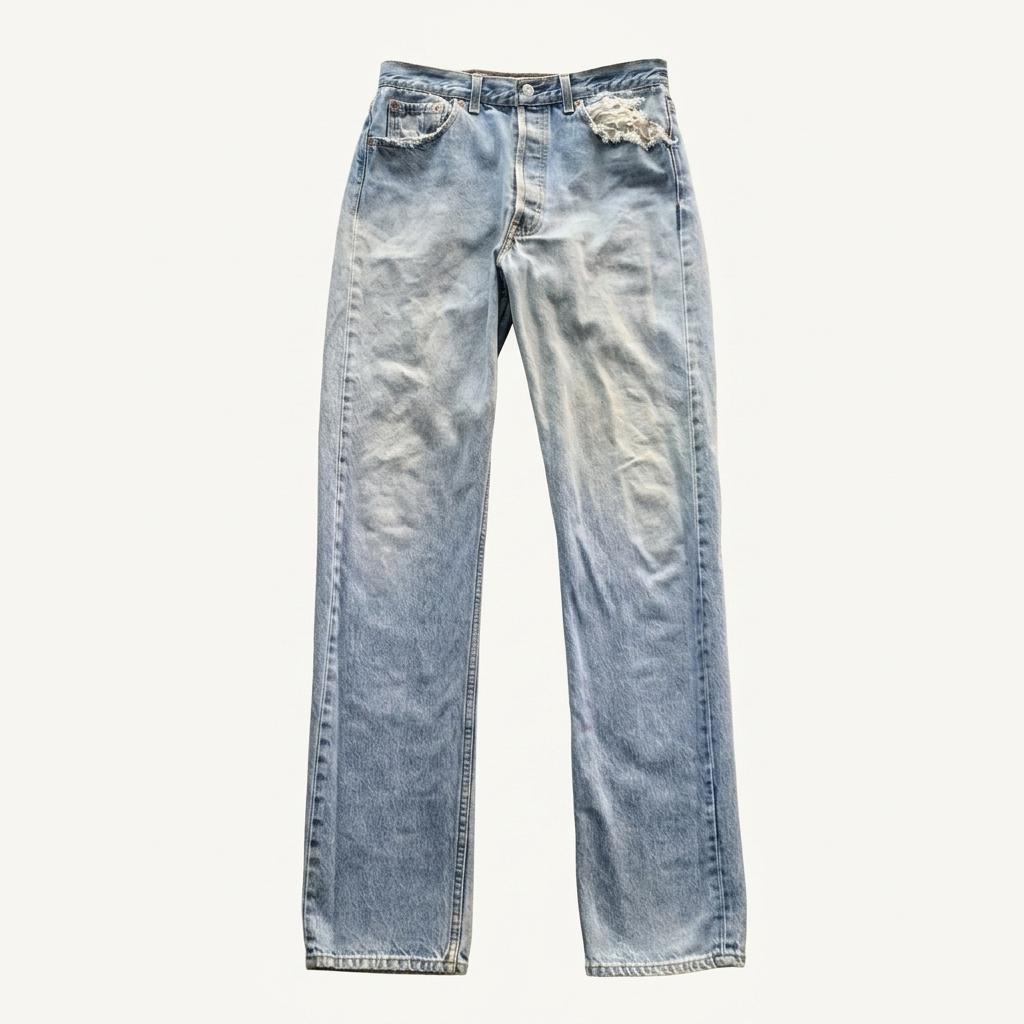 1990s Levi's 501 Distressed Denim Jeans (33x36) 1