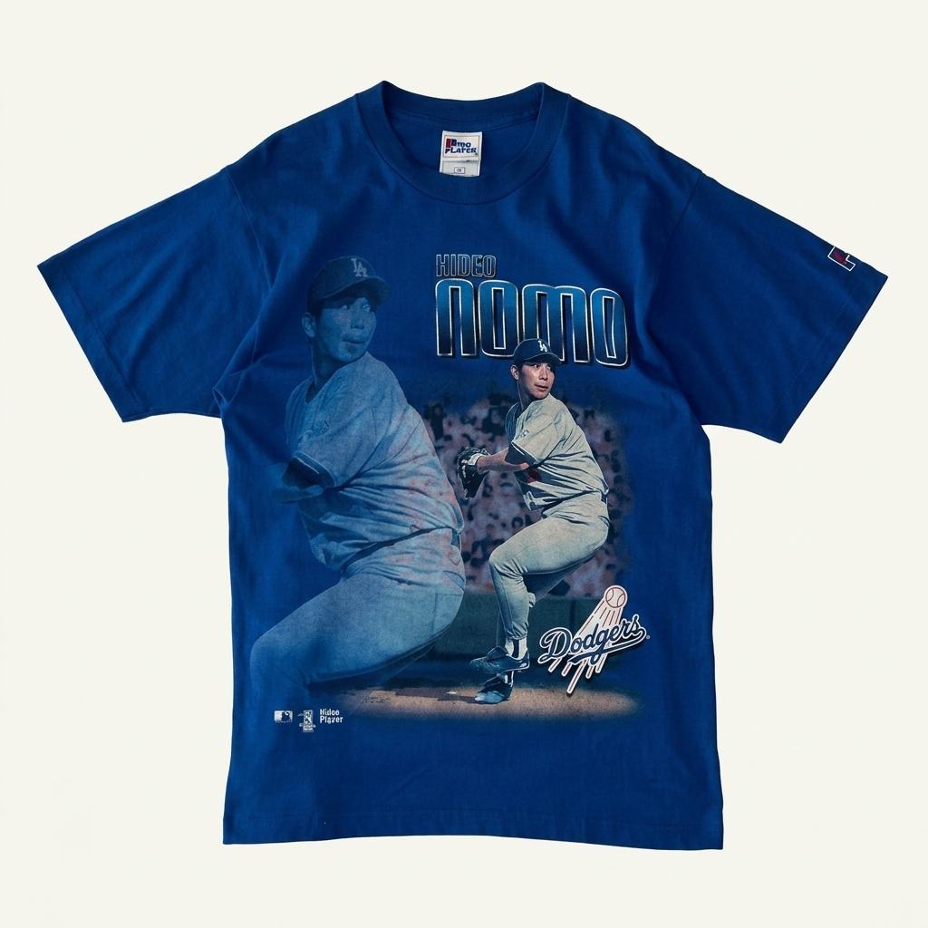 1990s PRO PLAYER T Shirt 'HIDEO NOMO'