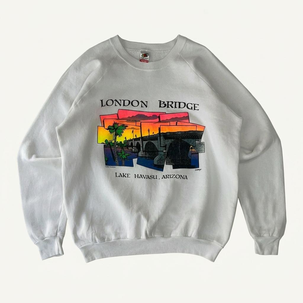 1990s Fruit of the Loom 'LONDON BRIDGE' Tubular 1