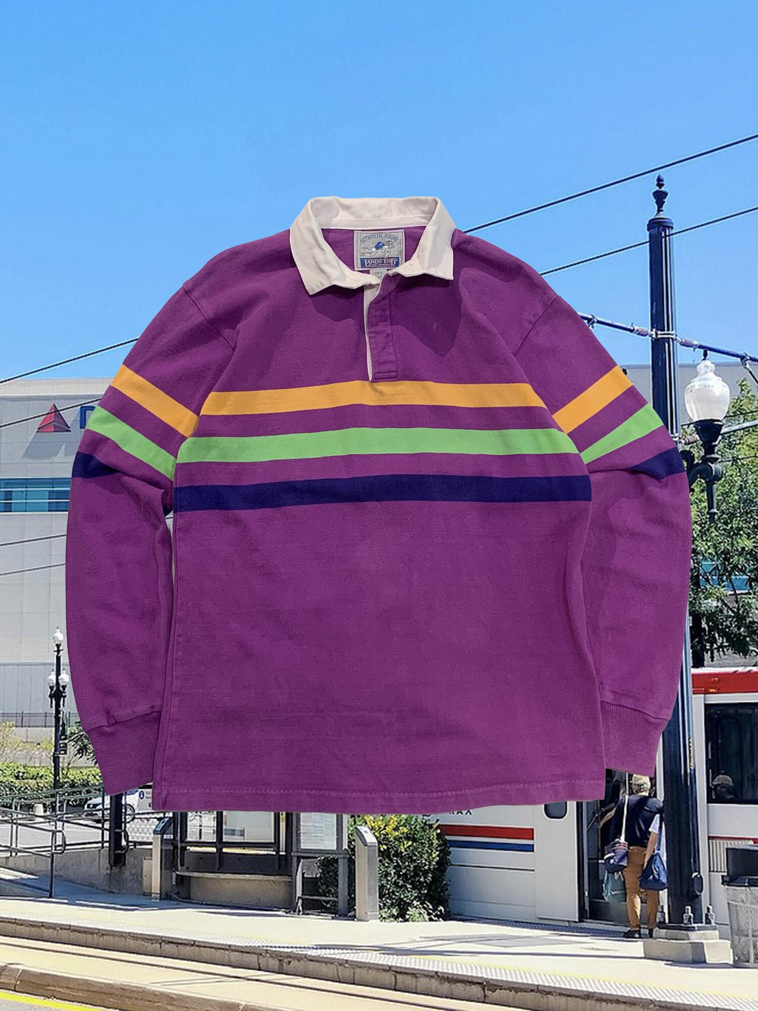 1980-90s LANDS' END Rugby Shirt 2