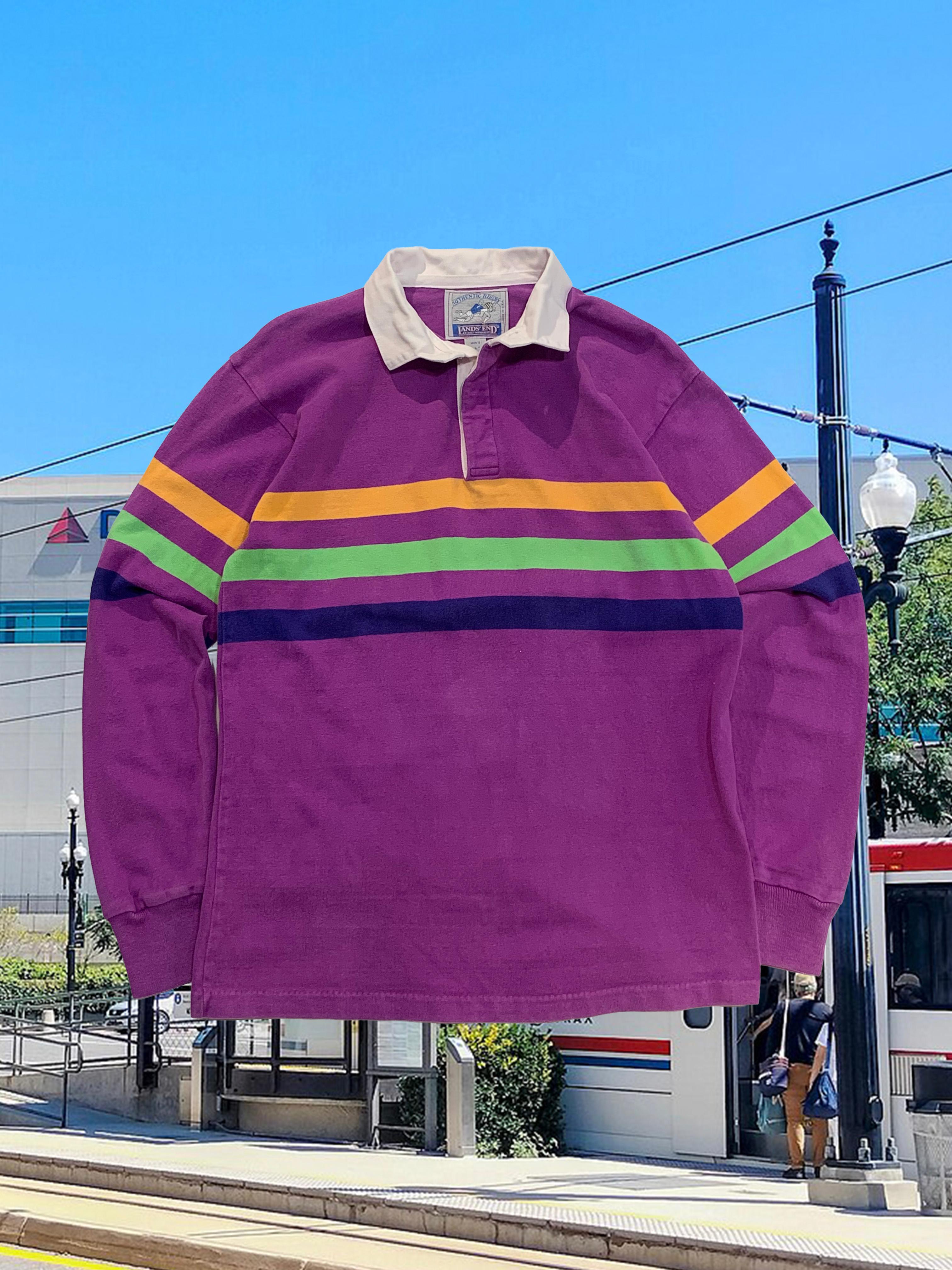 1980-90s LANDS' END Rugby Shirt 3