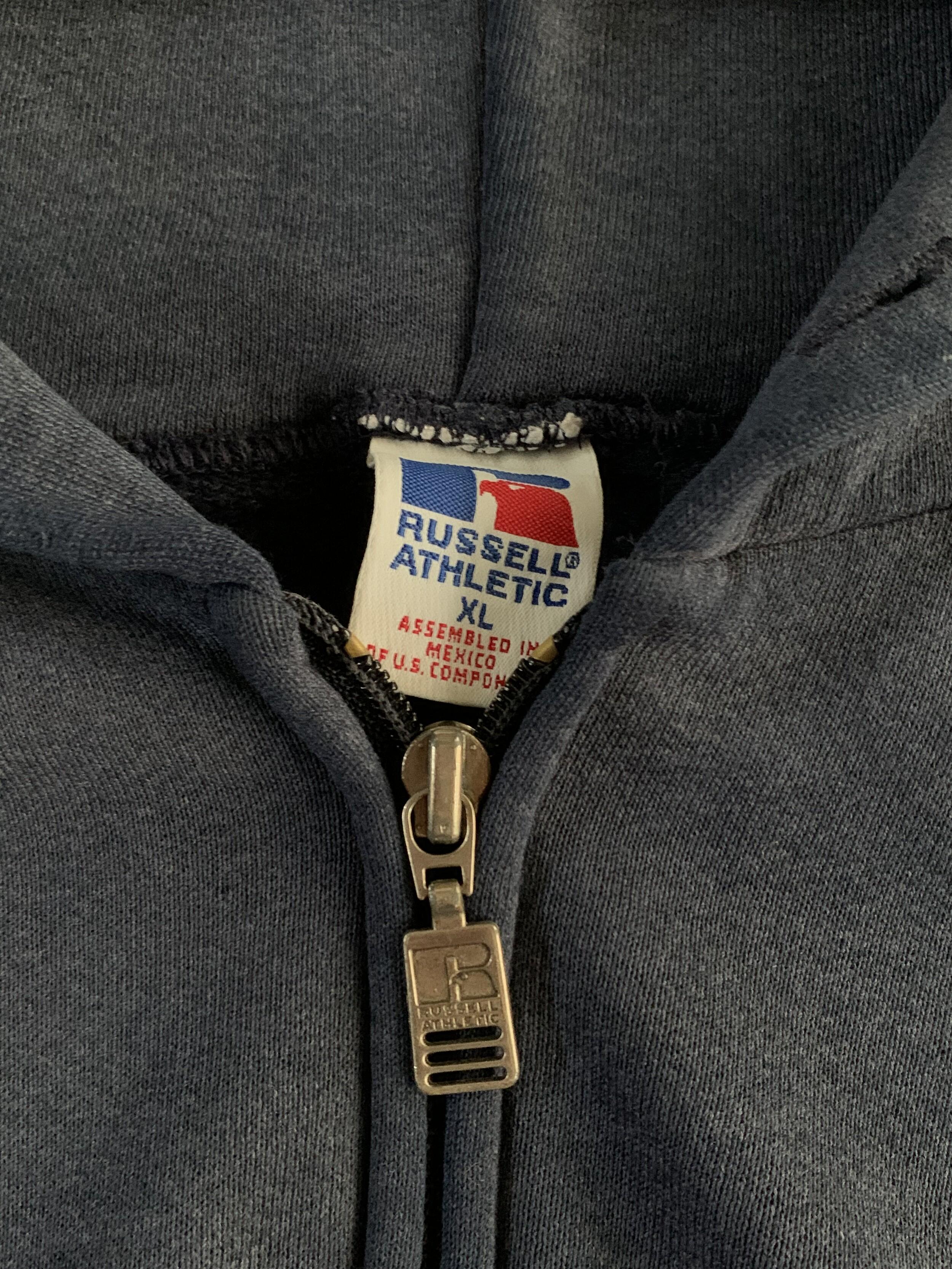 1990s RUSSELL ATHLETIC Full Zip (Sun Faded Navy) 6