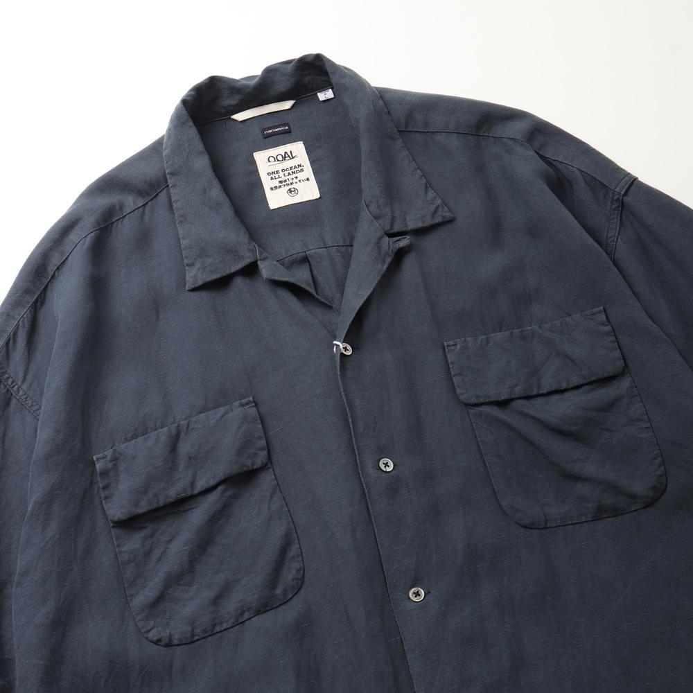 nanamica Open Collar Cupra Hemp S/S Shirt 5