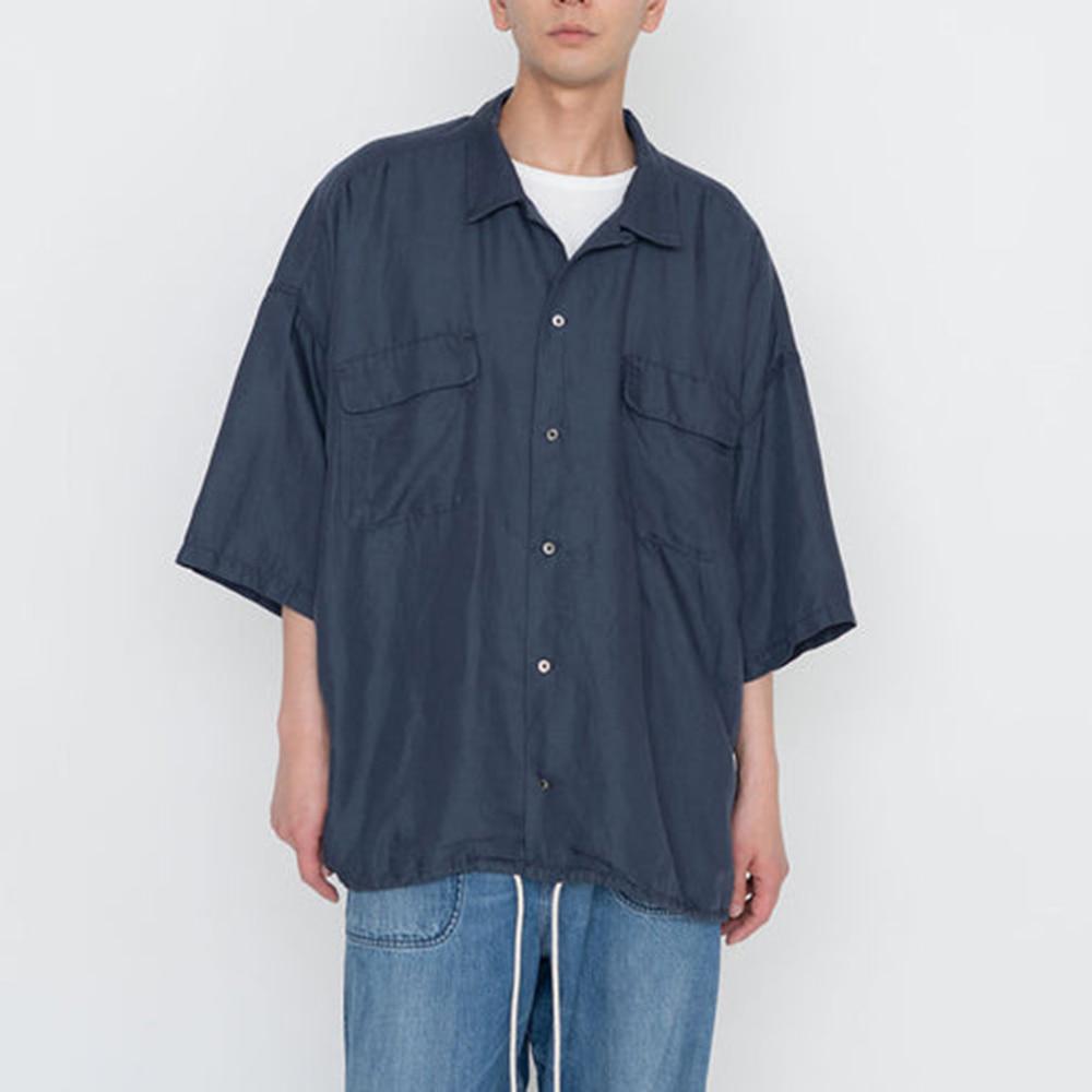nanamica Open Collar Cupra Hemp S/S Shirt 11