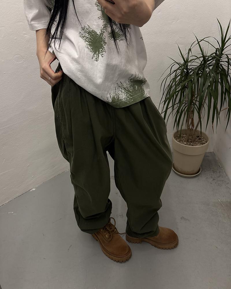 KEBOZ Washed Cotton Twill Pants 5