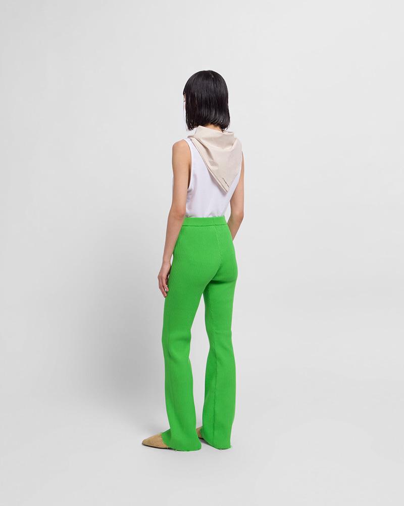 PERVERZE Re-cotton Rib Line Pants 5
