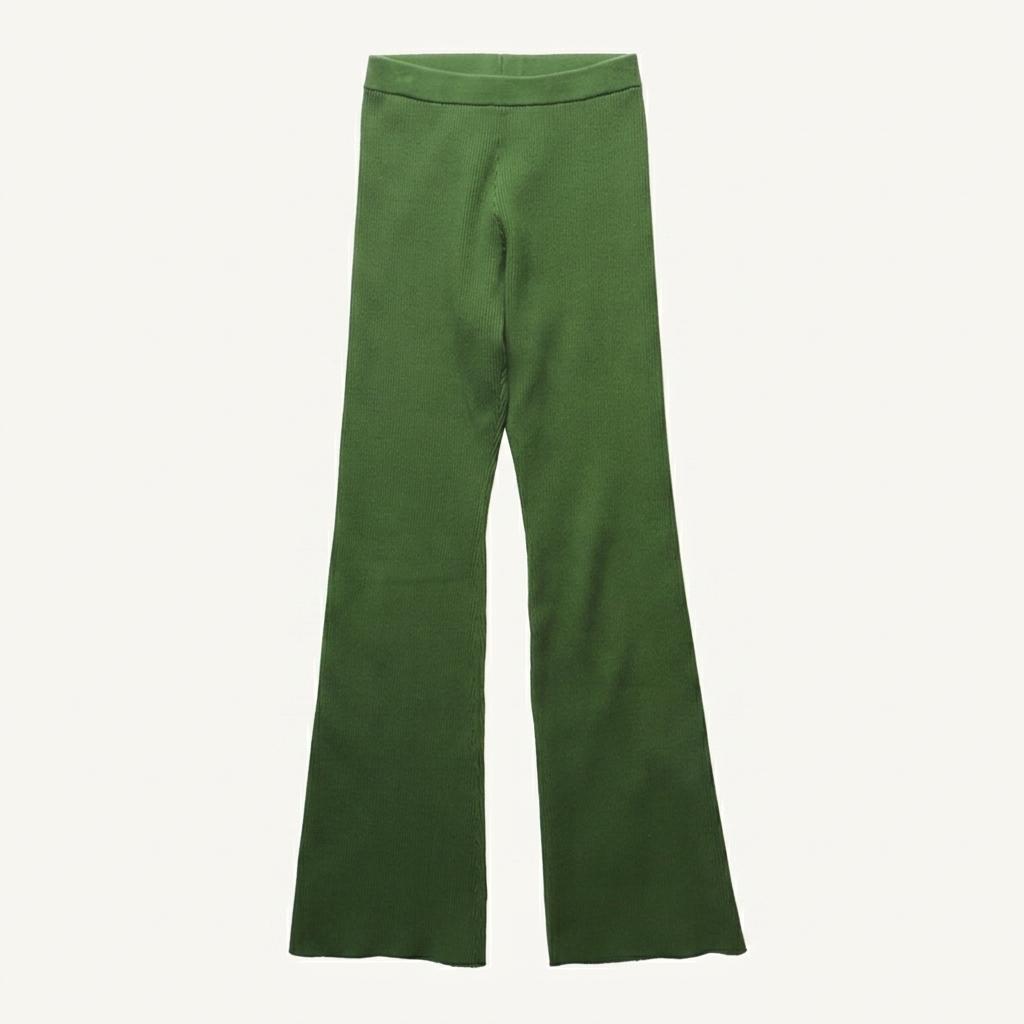 PERVERZE Re-cotton Rib Line Pants 1