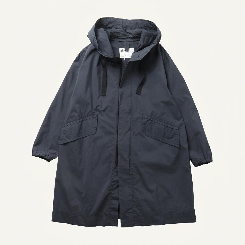 MHL. Super Fine Cotton Nylon Hooded Coat 1