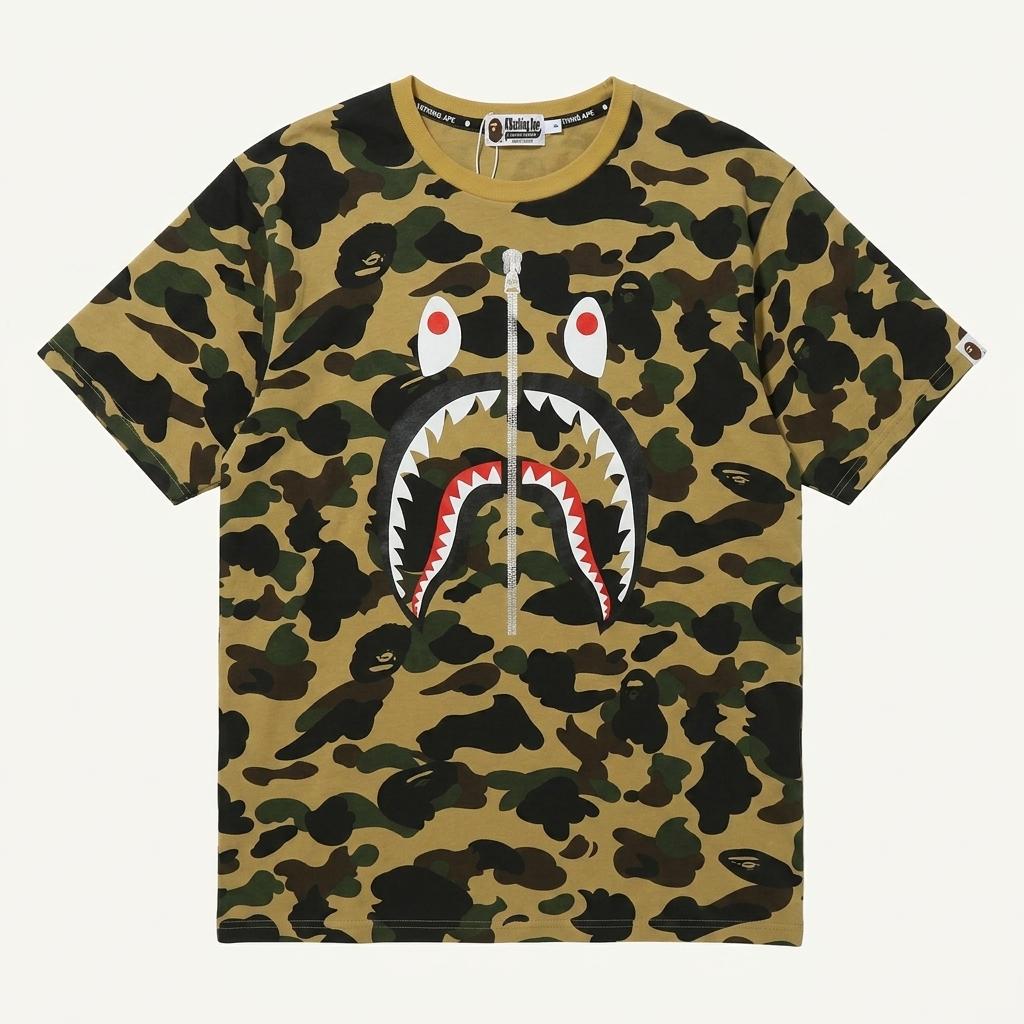 A BATHING APE 1st Camo Shark T-shirt 1