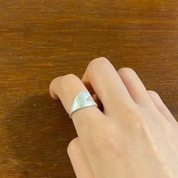 새상품 여성 신주 은도금 하트 반지 2