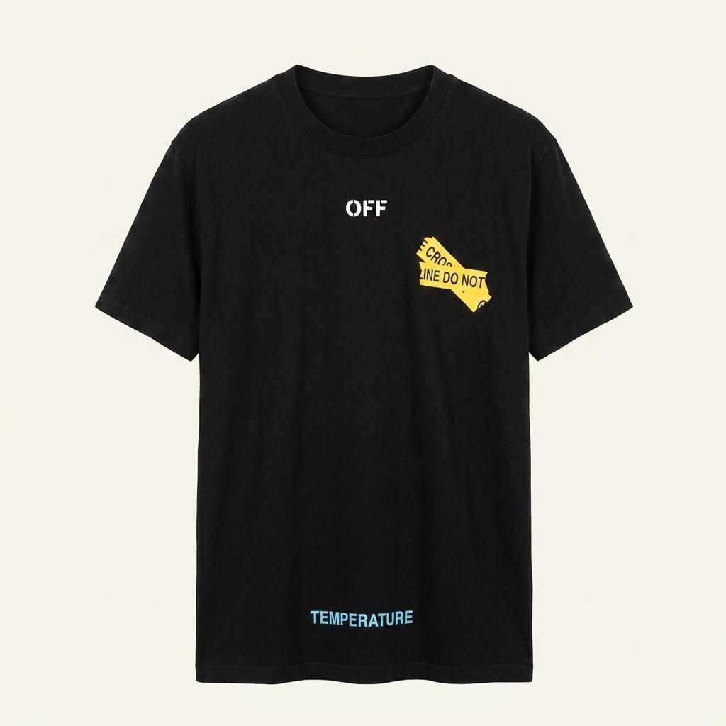 L 오프화이트 OFF White 블랙 반팔 티셔츠 D318 1