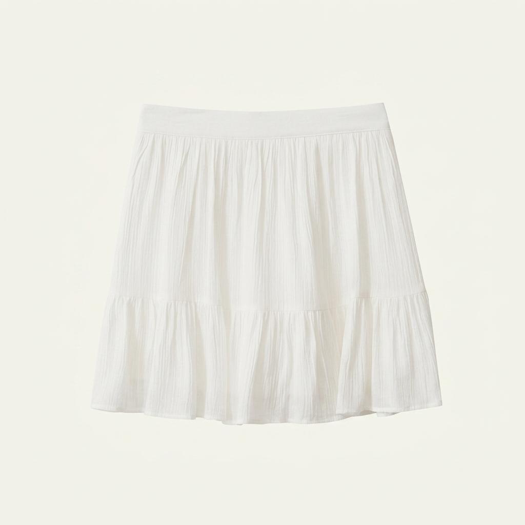 로에일 프릴 캉캉 미니 스커트 아이보리 S