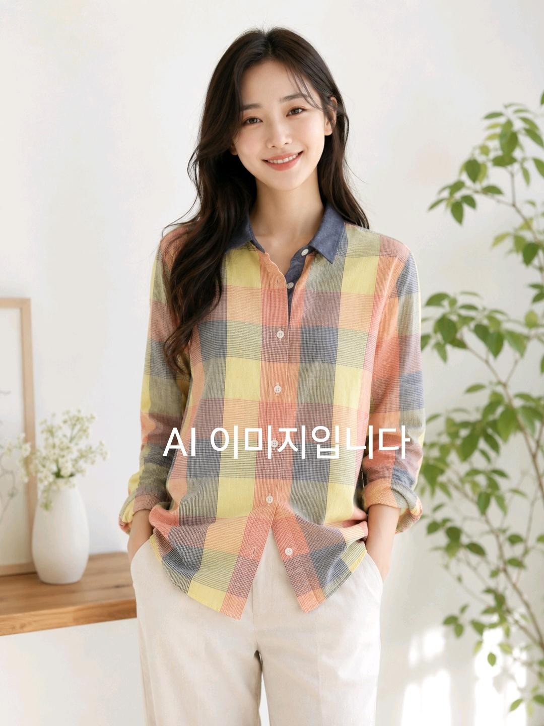 지바이게스 멀티 컬러 체크 셔츠 2