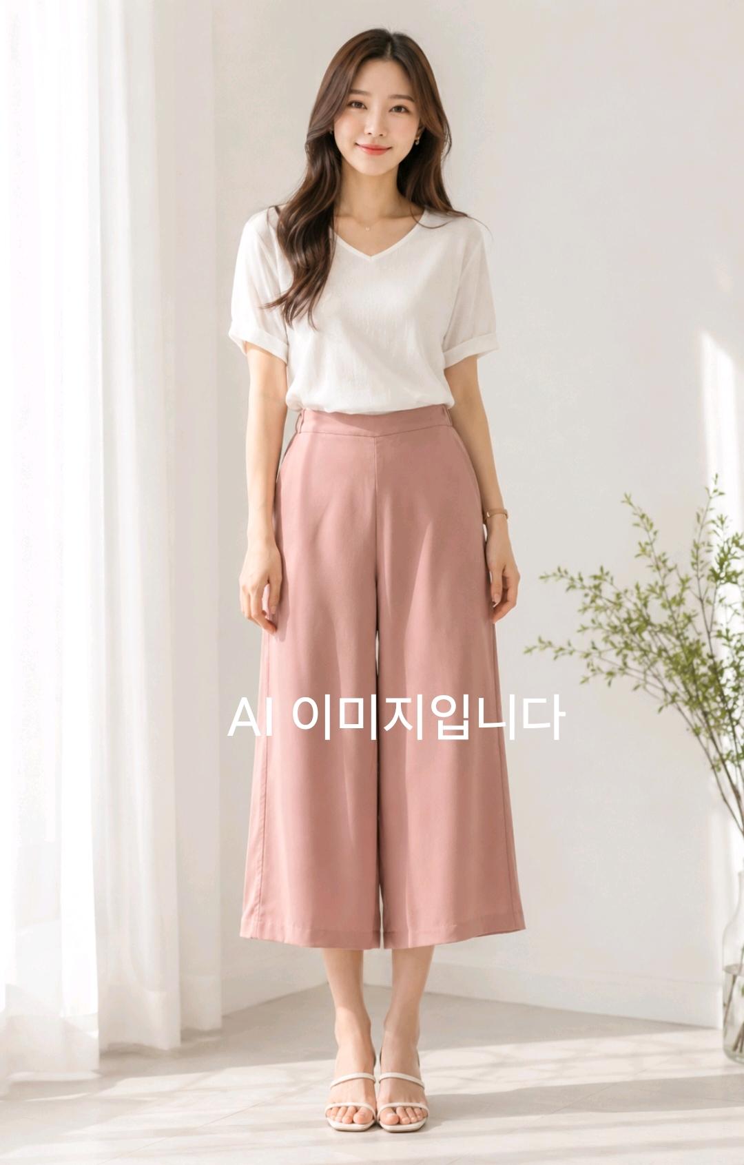 쉬즈미스 핑크 와이드 치마바지 2