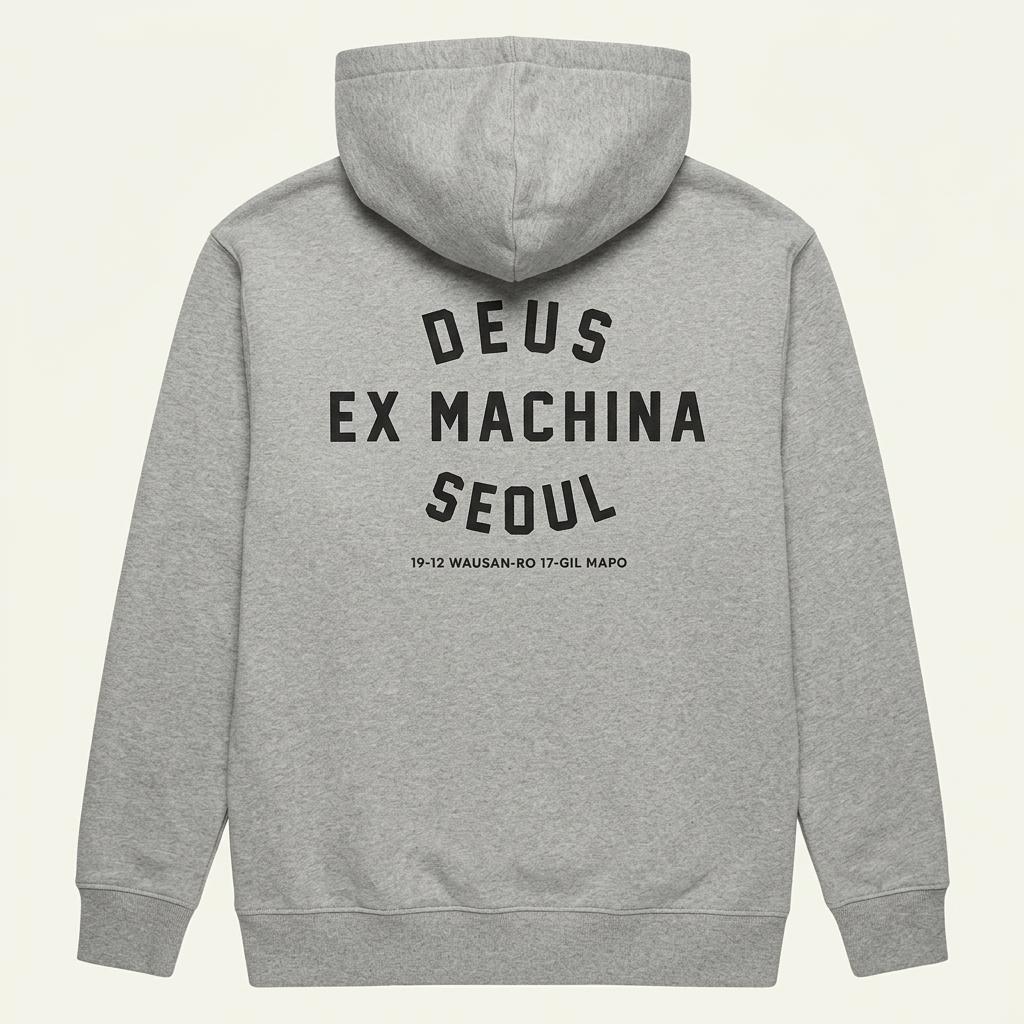 데우스 엑스 마키나 서울 레터링 후드 집업 그레이 1