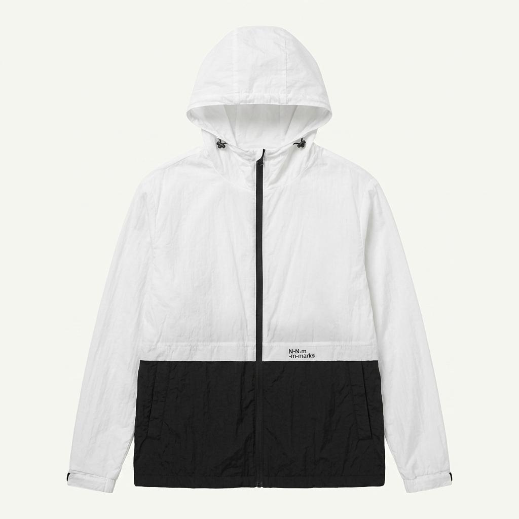 NII 화이트 블랙 배색 바람막이 재킷 1