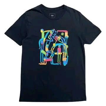 VANS 프린팅 블랙 반팔 S 2