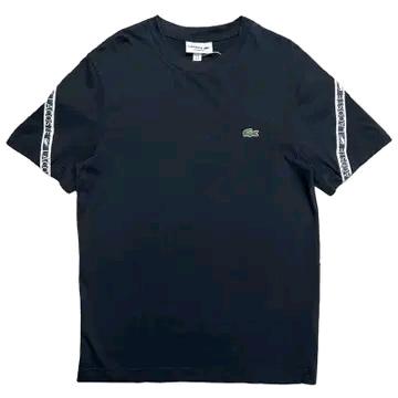 LACOSTE 블랙 로고 데이프 반팔 M 2