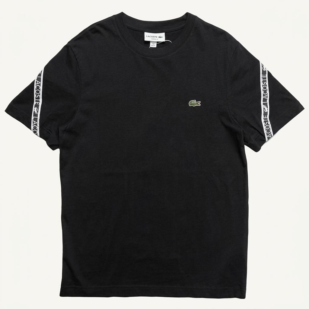 LACOSTE 블랙 로고 데이프 반팔 M 1