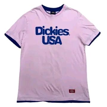 DICKIES 핑크+블루 레이어드 반팔 L 2