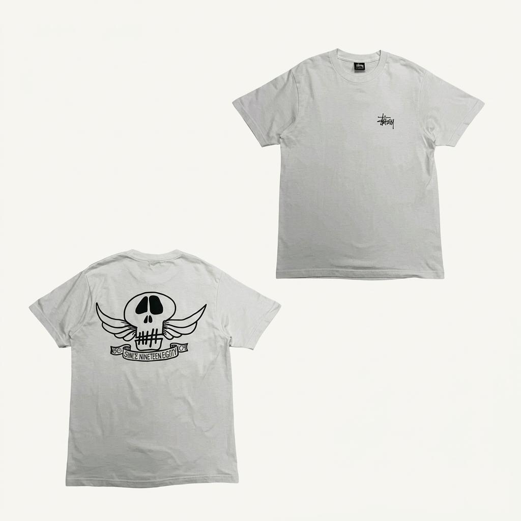 STUSSY 스컬 윙스 피그먼트 다이드 반팔 M 1