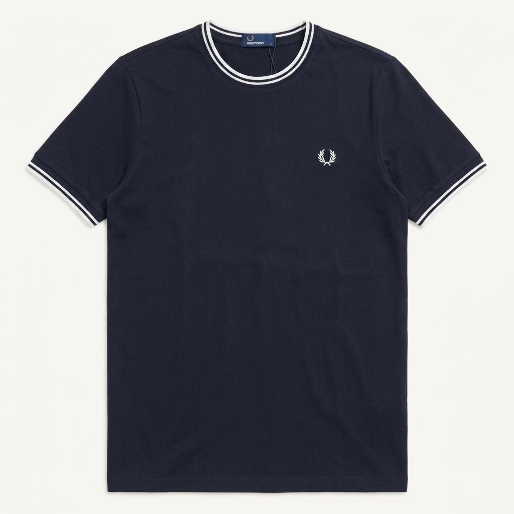 FRED PERRY 트윈텀 네이비 반팔 S 1