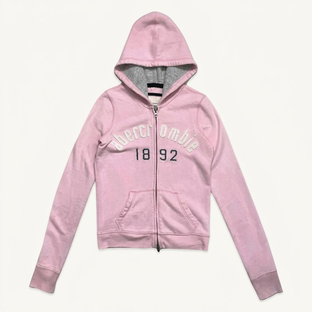 ABERCROMBIE Y2K 스타일 후드집업 핑크 L 1