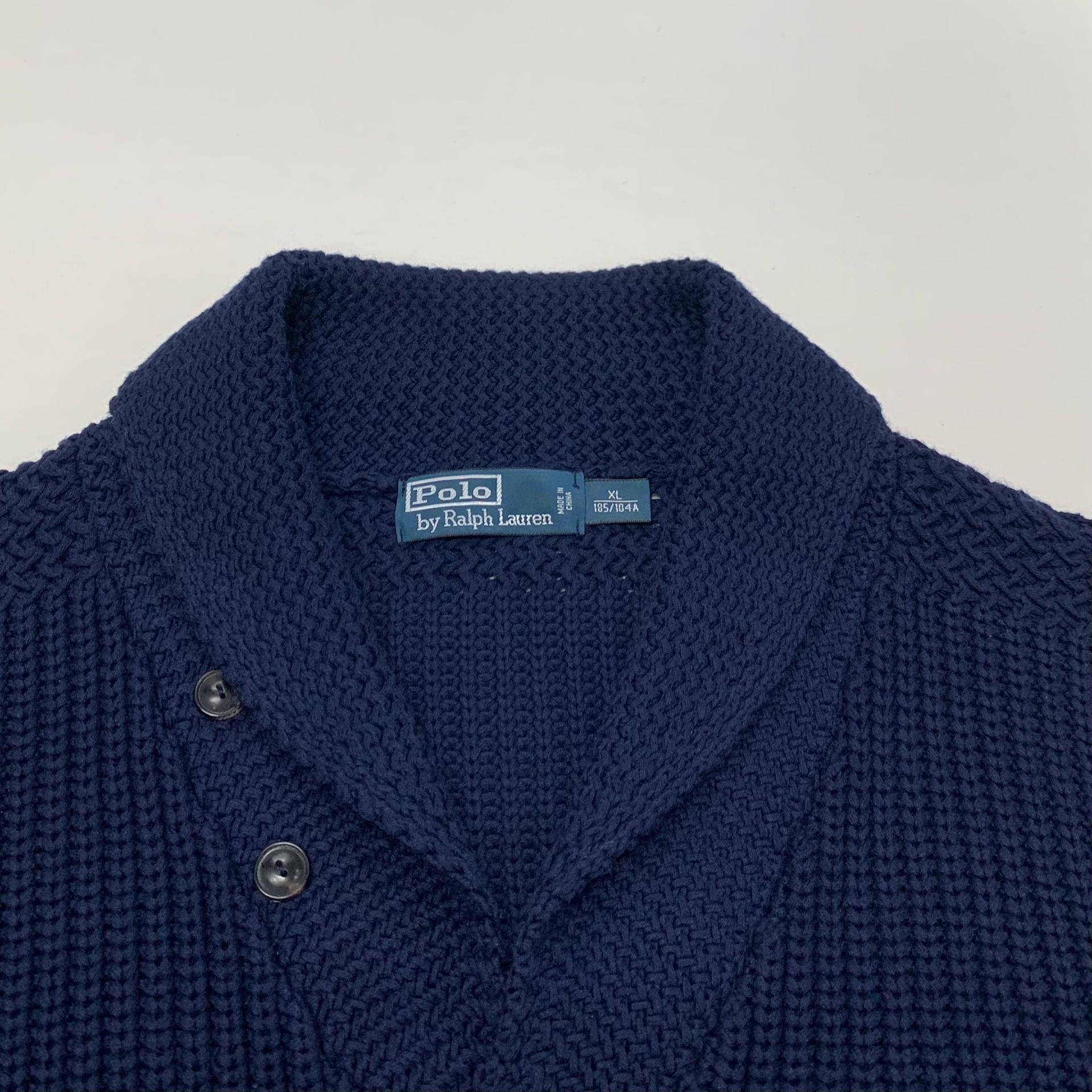 폴로랄프로렌 숄카라 니트 가디건 (XL) 4