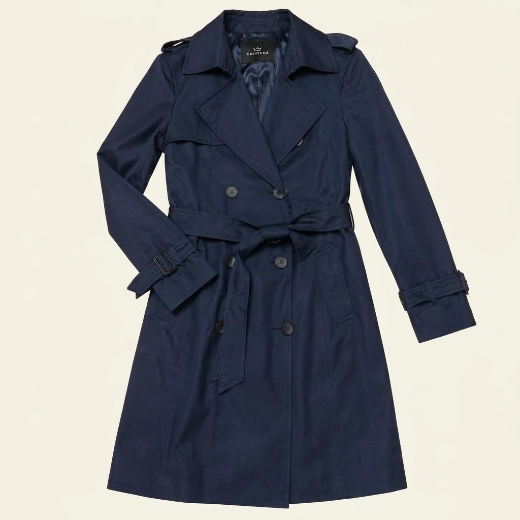 (새상품85%) 정가358,000원  콜린코스 네이비 더블 트렌치코트  1