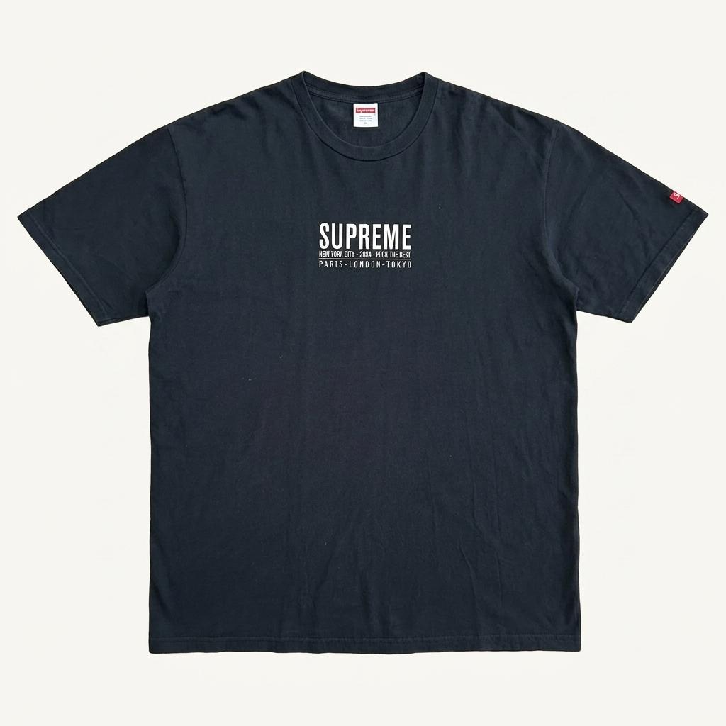 XXL 슈프림 블랙 파리 반팔티 1