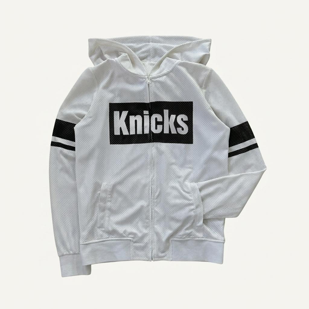 NBA 닉스 메시 후드 집업 화이트 1