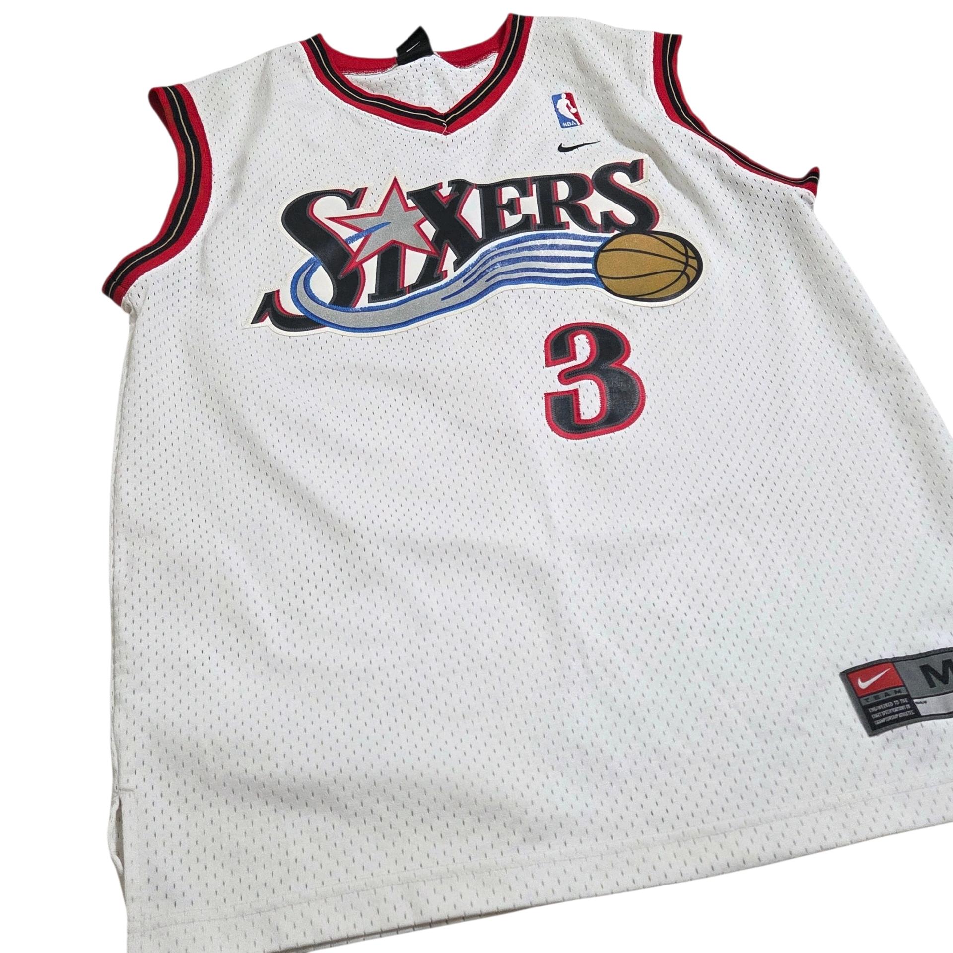 나이키 NBA 필라델피아 세븐티식서스 아이버슨 져지 화이트 4
