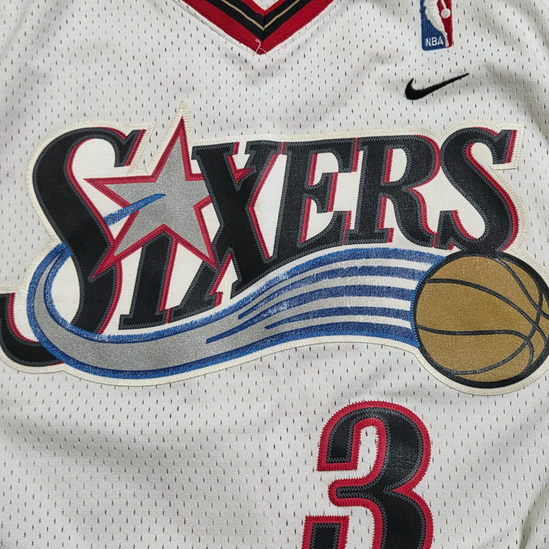 나이키 NBA 필라델피아 세븐티식서스 아이버슨 져지 화이트 6