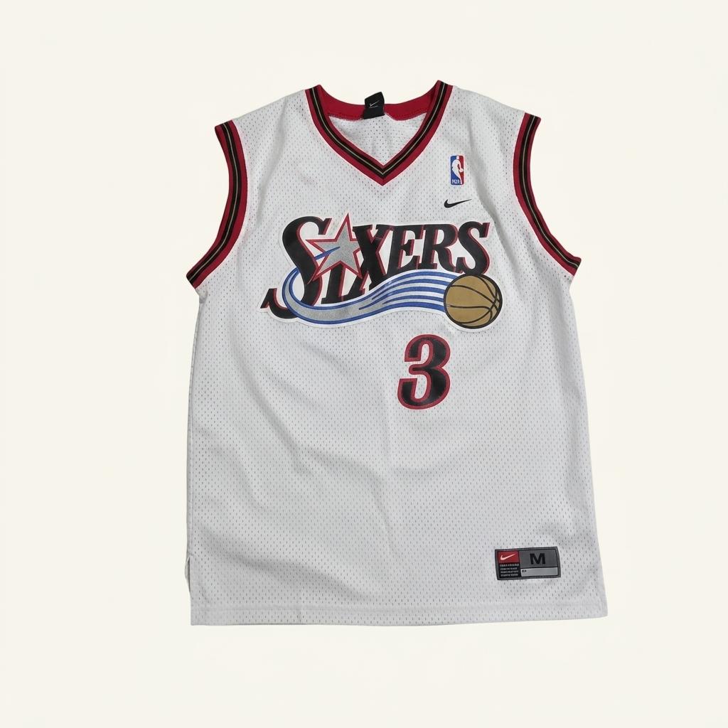 나이키 NBA 필라델피아 세븐티식서스 아이버슨 져지 화이트 1