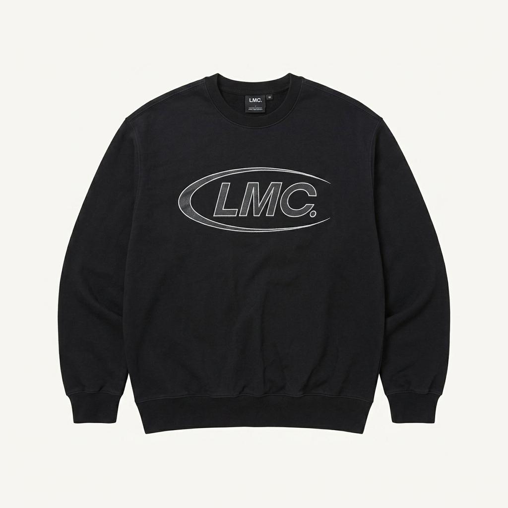 LMC 빅 로고 그래픽 맨투맨 블랙 1